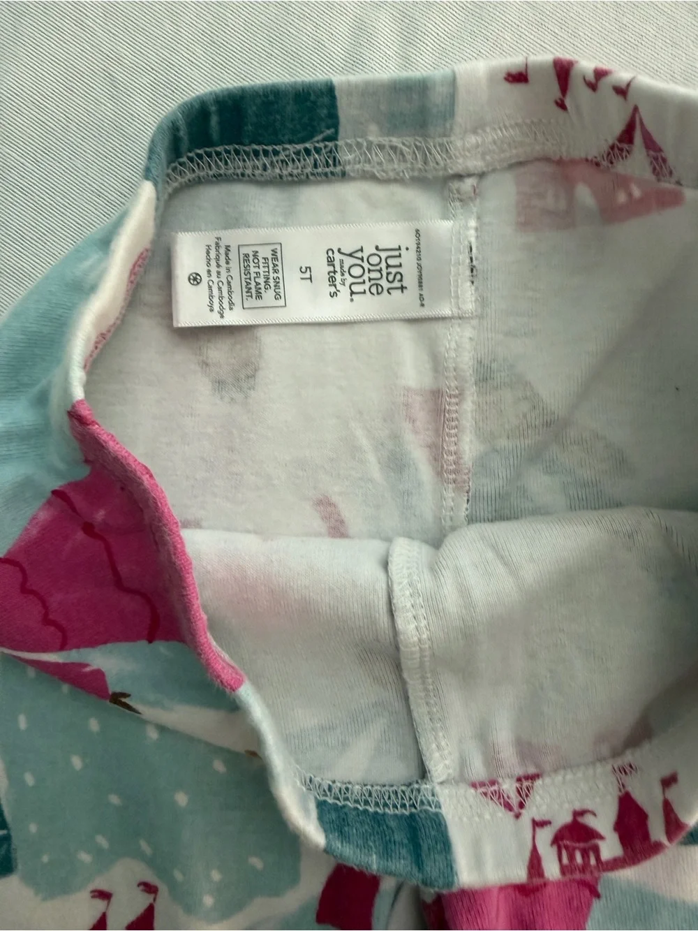 Girls 5T Princess Theme 2 Piece Fitted Pajama Set Bundle Carters & Disney